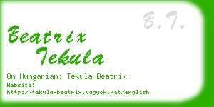 beatrix tekula business card